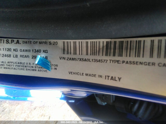 2020 Maserati Ghibli, VIN: ZAM57XSA0L1354577