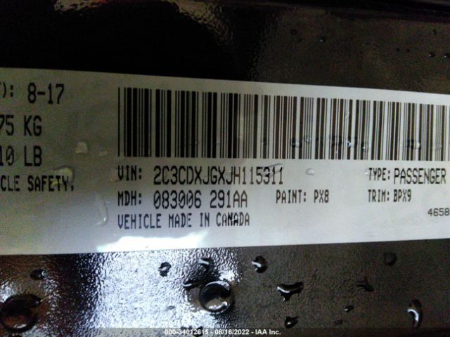 2C3CDXJGXJH115311 Dodge CHARGER GT