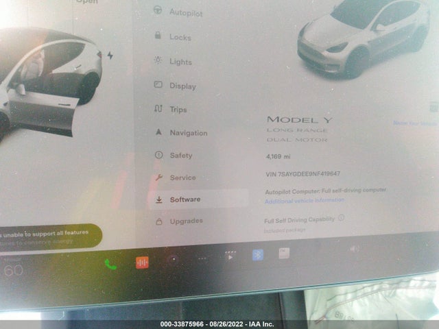 Tesla Model Y Long Range 2022 7SAYGDEE9NF419647 Image 8