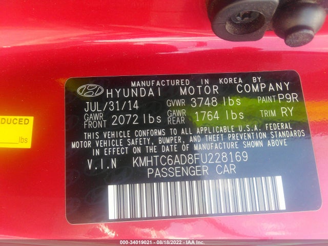 2015 Hyundai Veloster, VIN: KMHTC6AD8FU228169