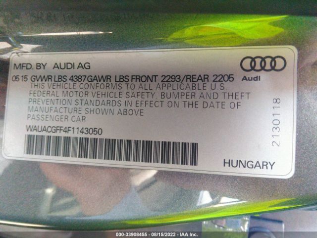 WAUACGFF4F1143050 Audi A3 1.8t Premium