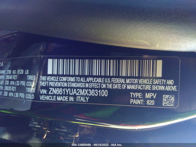 2021 Maserati Levante, VIN: ZN661YUA2MX363100