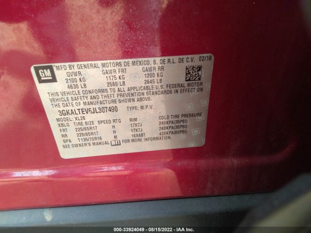 3GKALTEV6JL307490 GMC Terrain Sle