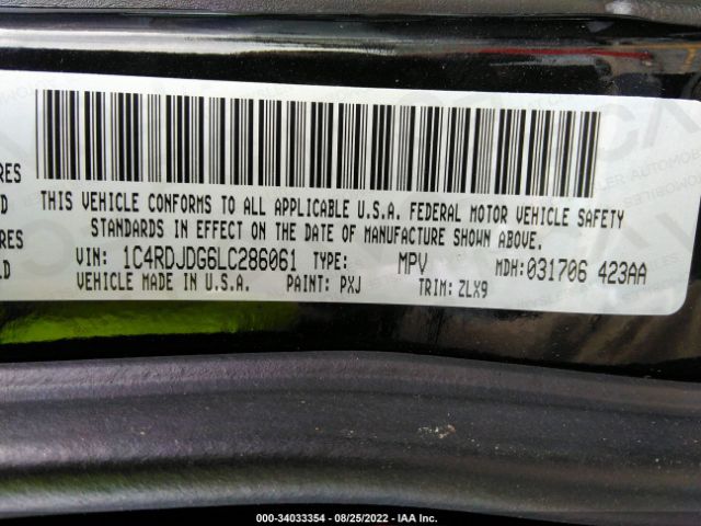 1C4RDJDG6LC286061 Dodge Durango Gt Plus
