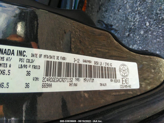 Dodge Grand Caravan R/t 2012 2C4RDGEGXCR271152 Image 10