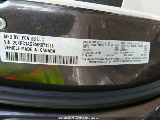 Chrysler Voyager L 2021 2C4RC1AG9MR571918 Image 9