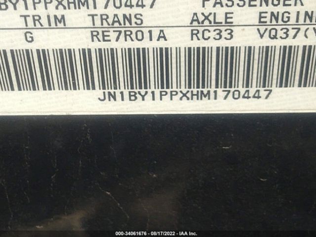 JN1BY1PPXHM170447 Infiniti Q70l 3.7