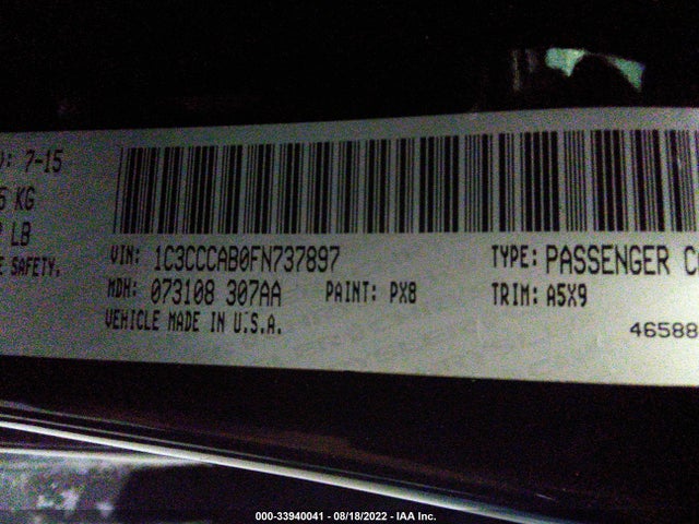 Chrysler 200 Limited 2015 1C3CCCAB0FN737897 Image 9