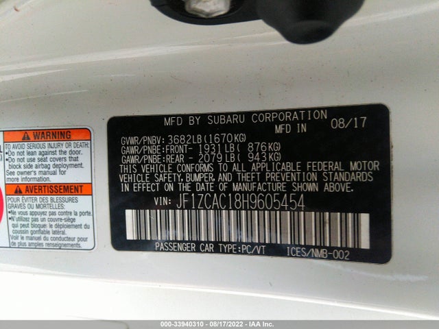 2017 Subaru BRZ, VIN: JF1ZCAC18H9605454