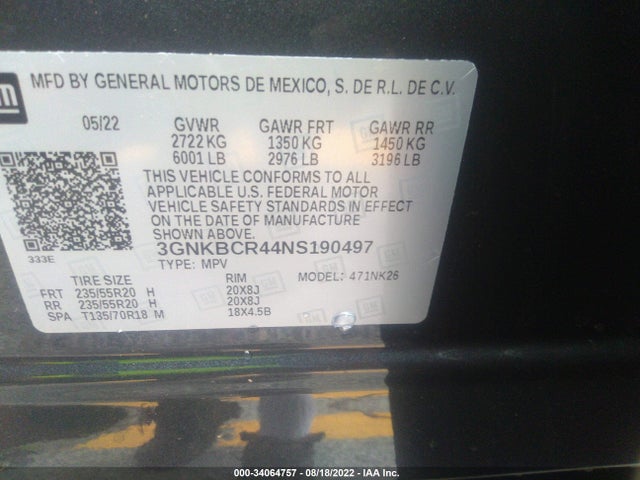 Chevrolet Blazer Lt 2022 3GNKBCR44NS190497 Image 10