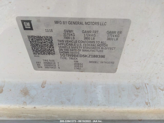 GMC Sierra 1500 Sle 2019 1GTR9BED5KZ188386 Image 9