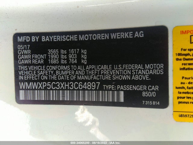 2017 Mini Hardtop, VIN: WMWXP5C3XH3C64897