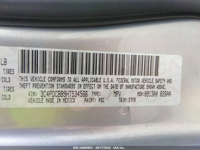 Dodge Journey Sxt 2017 3C4PDCBB9HT534566 Image 9