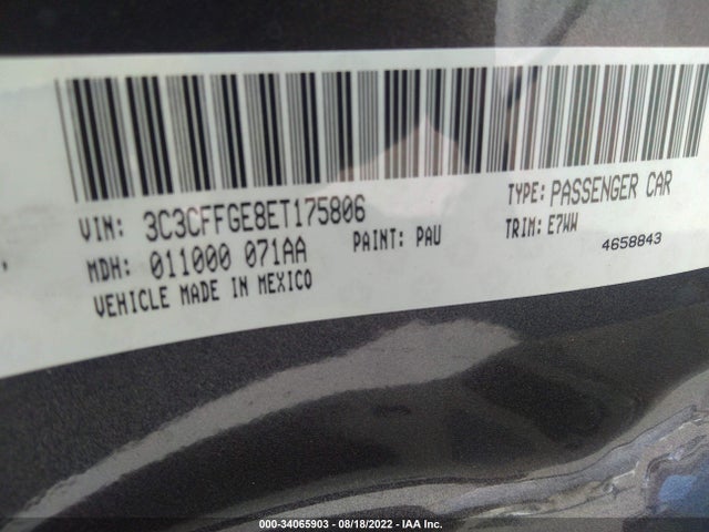 2014 Fiat 500e, VIN: 3C3CFFGE8ET175806