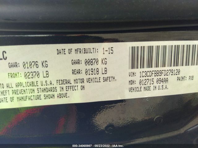 1C3CDFBB9FD279120 Dodge DART SXT