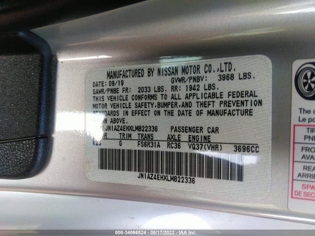 2020 Nissan Z, VIN: JN1AZ4EHXLM822336