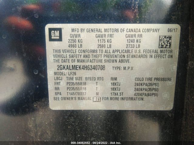 2GKALMEK4H6340708 GMC Terrain Sle