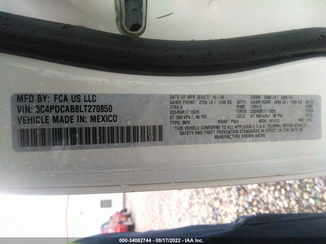 Dodge Journey Se Value 2020 3C4PDCAB8LT270850 Image 9