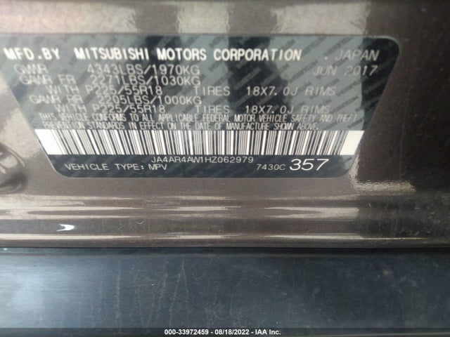 2017 MITSUBISHI OUTLANDER SPORT JA4AR4AW1HZ062979 Photo 8