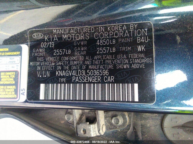 2020 Kia Optima, VIN: KNAGV4LD3L5036596