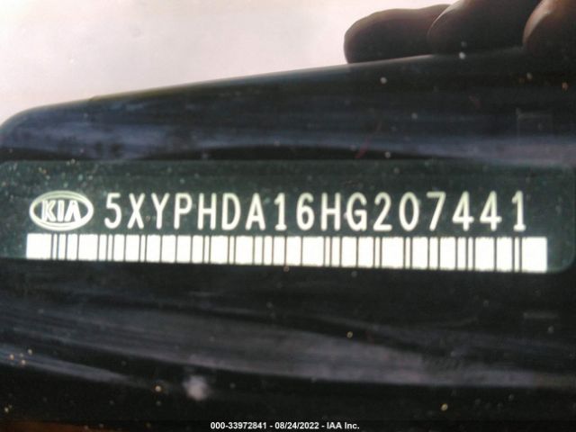 5XYPHDA16HG207441 KIA SORENTO EX