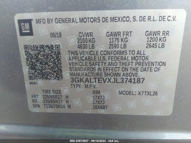 GMC Terrain Sle 2018 3GKALTEVXJL374187 Image 9