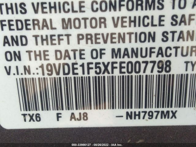 2015 ACURA ILX 19VDE1F5XFE007798 Photo 8