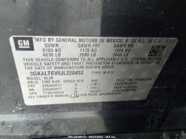 3GKALTEV8JL220433 GMC Terrain Sle