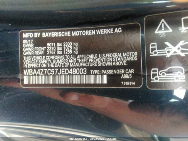 WBA4Z7C57JED48003 BMW 4 Series 440i Xdrive