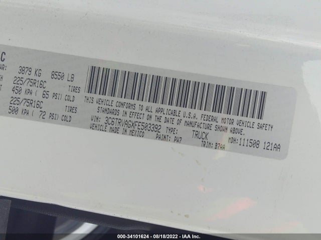 2015 Ram Promaster, VIN: 3C6TRVAGXFE503392