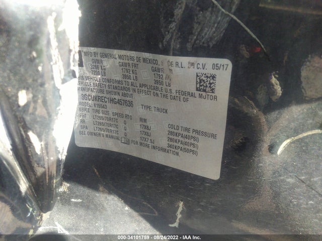 Chevrolet Silverado 1500 Lt 2017 3GCUKREC1HG457636 Image 9
