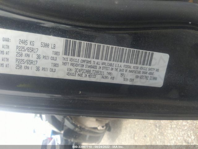 3C4PDCAB8JT295311 Dodge JOURNEY SE