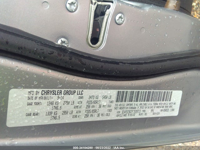 Dodge Journey Sxt 2015 3C4PDCBG7FT529715 Image 9