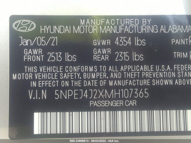 Hyundai Sonata Sel Plus 2021 5NPEJ4J2XMH107365 Image 9