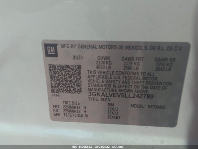 GMC Terrain Slt 2020 3GKALVEV5LL242789 Image 9