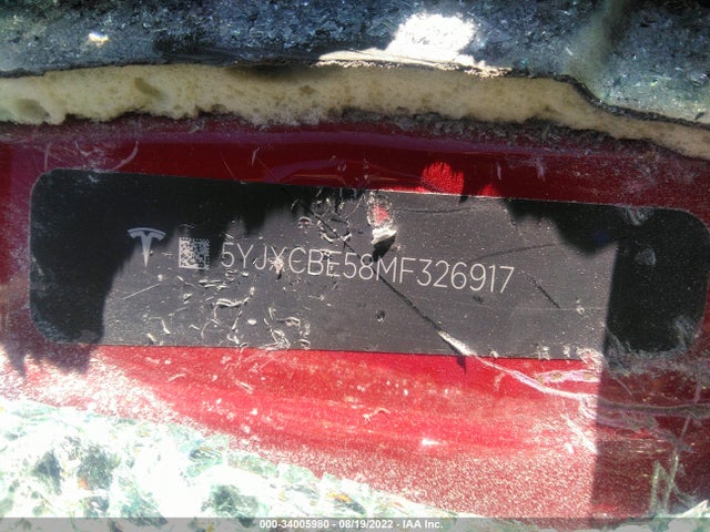 2021 Tesla Model X, VIN: 5YJXCBE58MF326917