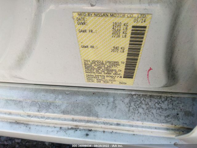 1N4AL3AP4FN300778 Nissan Altima 2.5/2.5 S/2.5 Sl/2.5 Sv