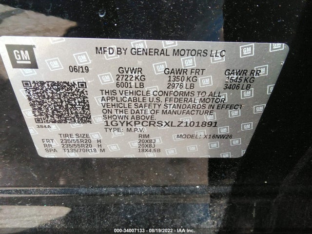 2020 Cadillac XT6, VIN: 1GYKPCRSXLZ101891
