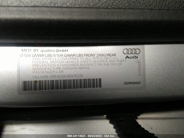 Audi S4 2005 WUARL48H05K900928 Image 10