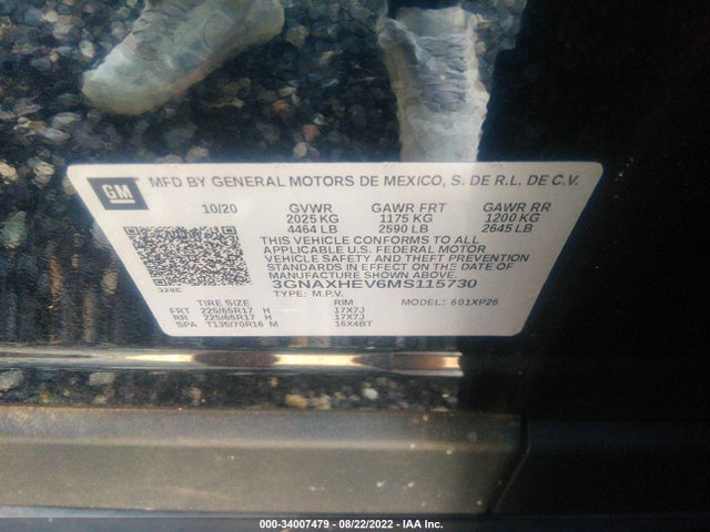 Chevrolet EQUINOX LS 2021 3GNAXHEV6MS115730 Image 9
