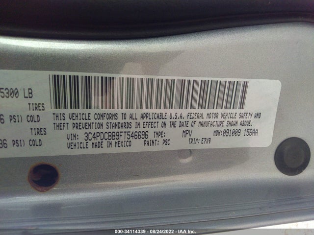 Dodge Journey Sxt 2015 3C4PDCBB9FT546696 Image 9