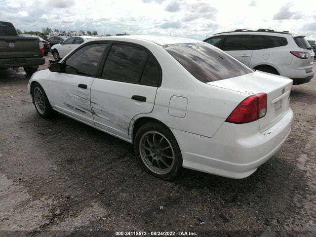 2005 HONDA CIVIC SDN VP SSRSV VIN: 1HGES16465L013150