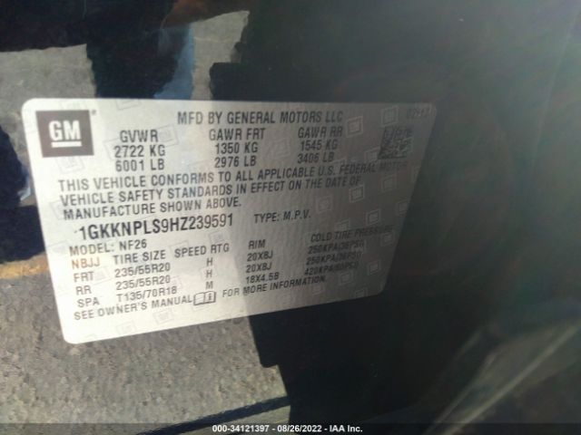 1GKKNPLS9HZ239591 GMC Acadia Denali
