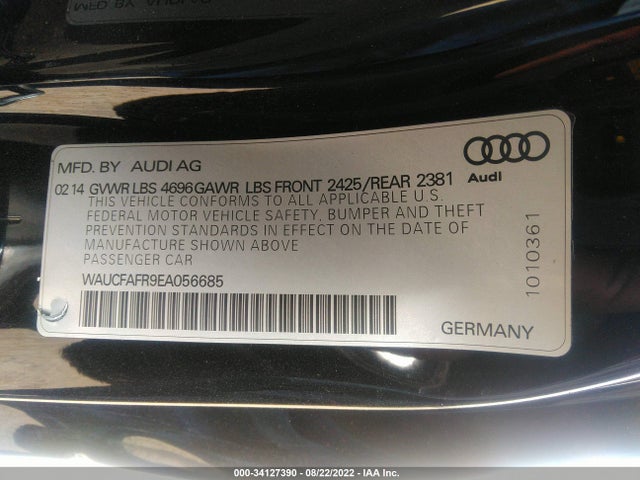 2014 Audi A5, VIN: WAUCFAFR9EA056685