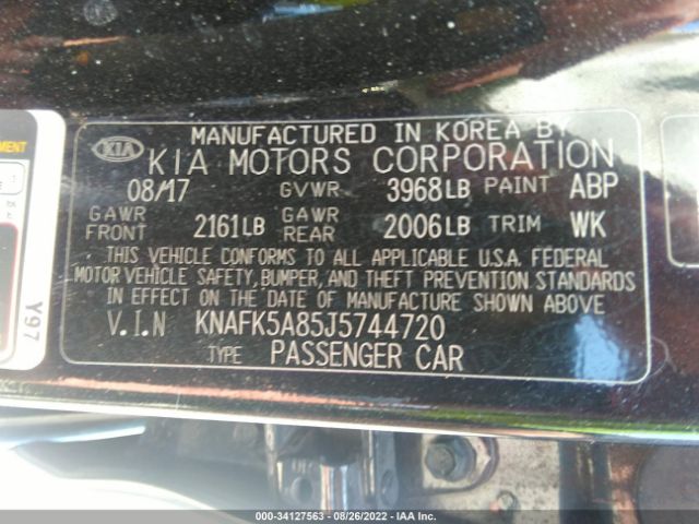 KNAFK5A85J5744720 KIA Forte5 Lx
