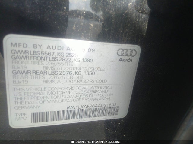 WA1LKAFP6AA031602 Audi Q5