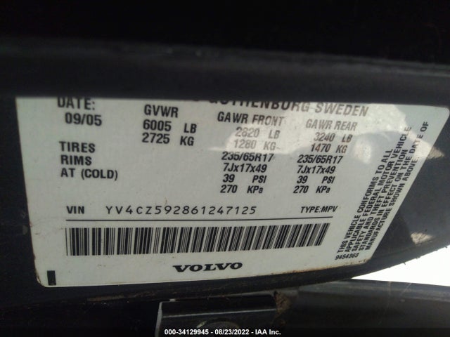 Volvo XC90 2006 YV4CZ592861247125 Image 10