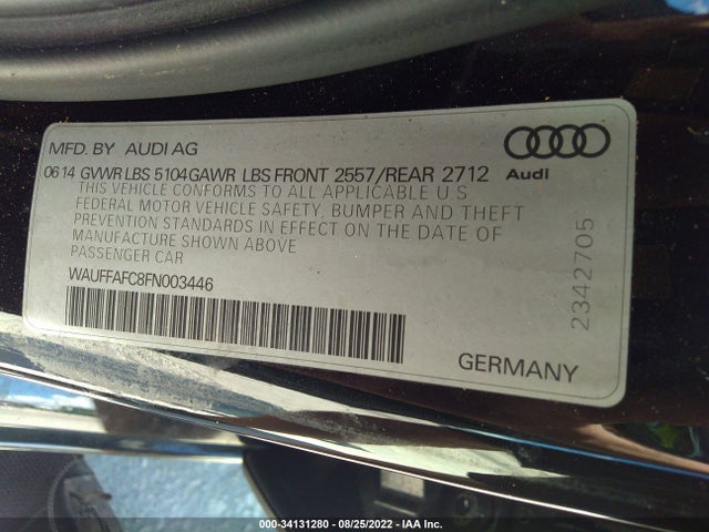 2015 Audi A6, VIN: WAUFFAFC8FN003446