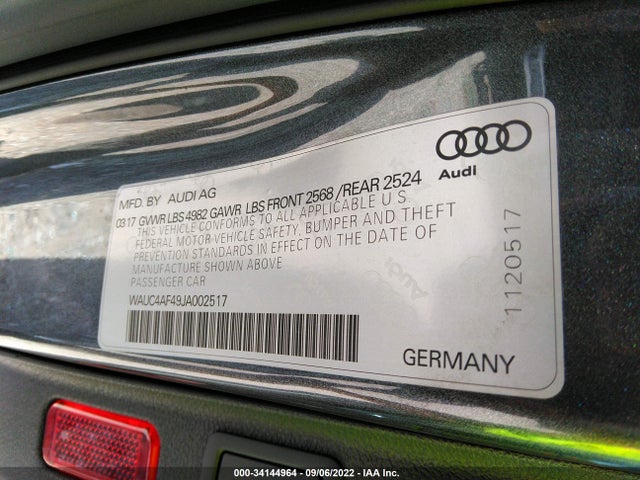 2018 Audi S4, VIN: WAUC4AF49JA002517