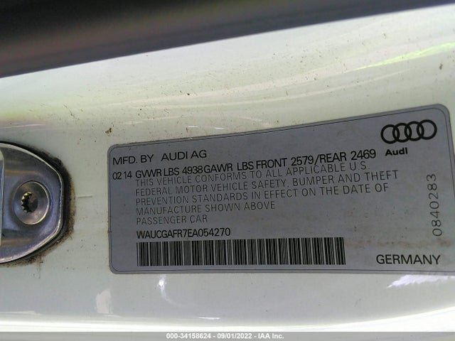 2014 Audi S5, VIN: WAUCGAFR7EA054270